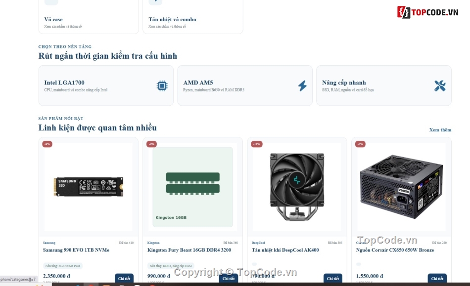 website,website bán máy tính,web linh kiện  máy tính