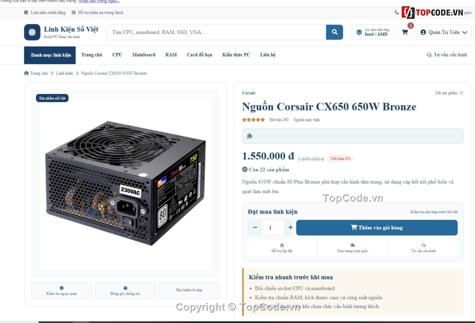 website,website bán máy tính,web linh kiện  máy tính