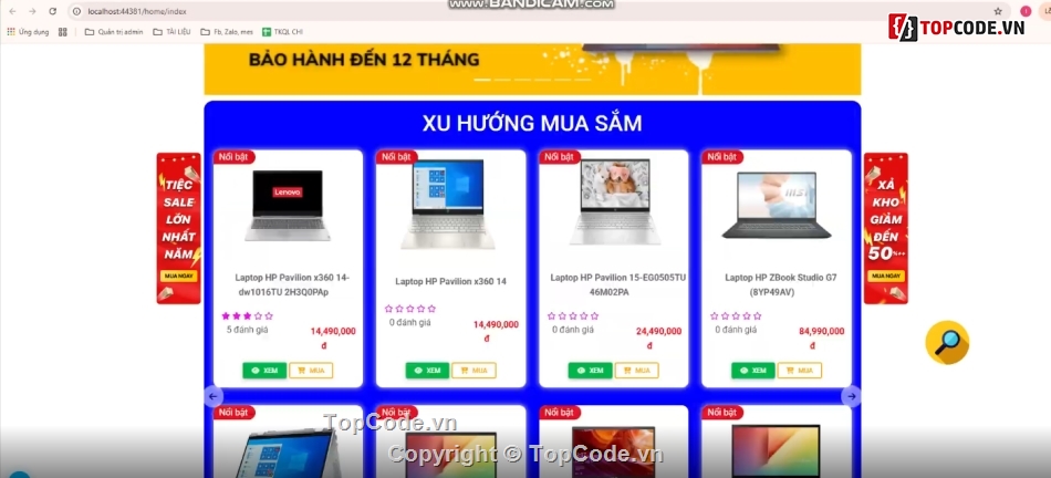 Web bán máy tính,code máy tính,full code + báo cáo