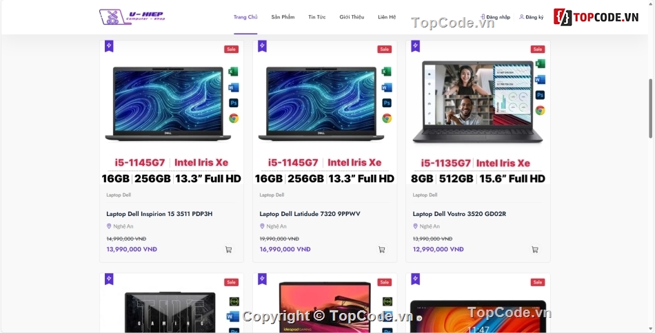 Web bán máy tính,Laravel,bán hàng