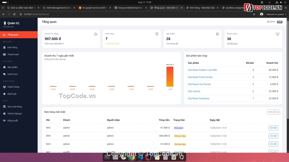 Web bán hàng,web bán sữa,website bán sữa,code web bán sữa