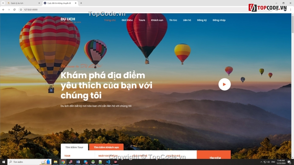 Website du lịch,website đặt tour du lịch php mysql,website đặt lịch khách sạn php,website booking hotel php mysql