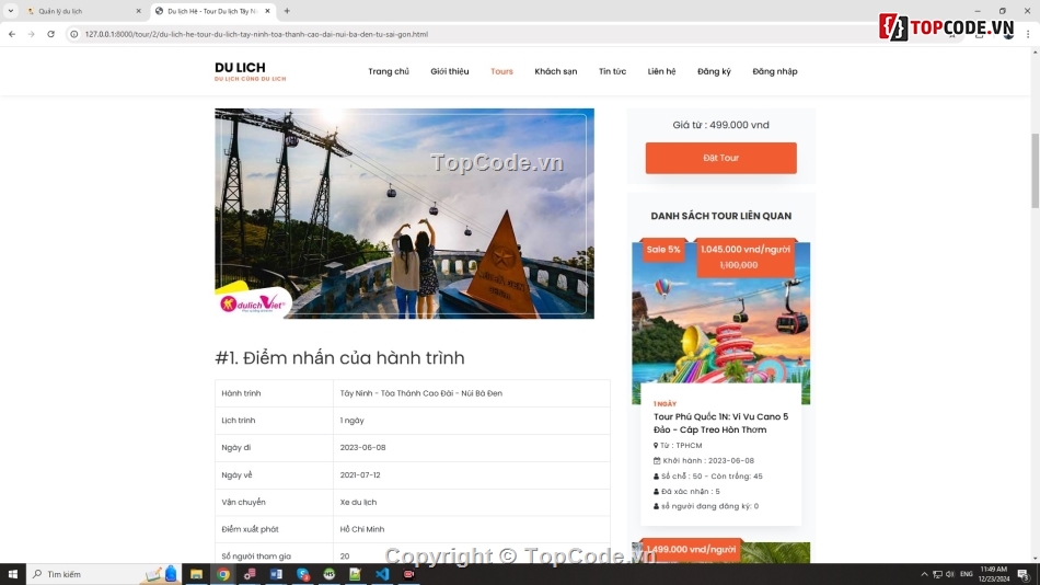 Website du lịch,website đặt tour du lịch php mysql,website đặt lịch khách sạn php,website booking hotel php mysql