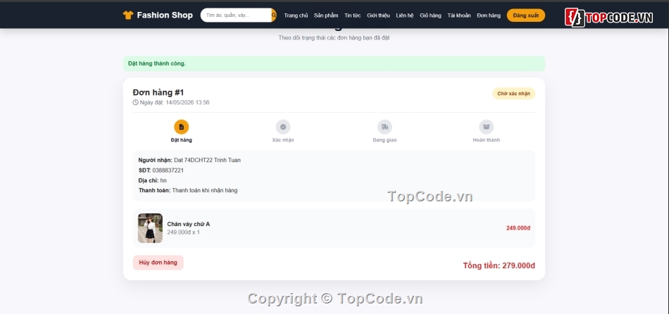 Code web bán hàng,trang web bán hàng,web bán thời trang,php thuần,code php thuần