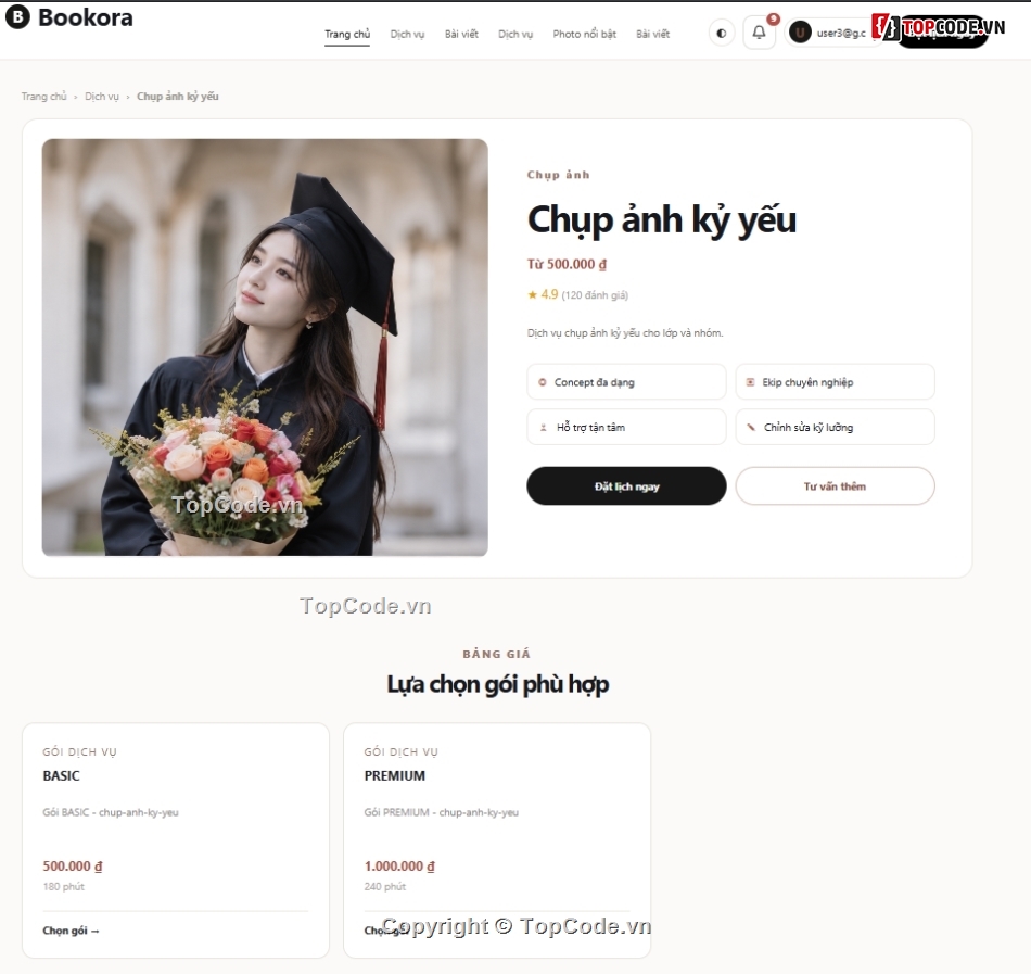 website đặt lịch,Laravel VueJS,source code website,booking,website quản lý