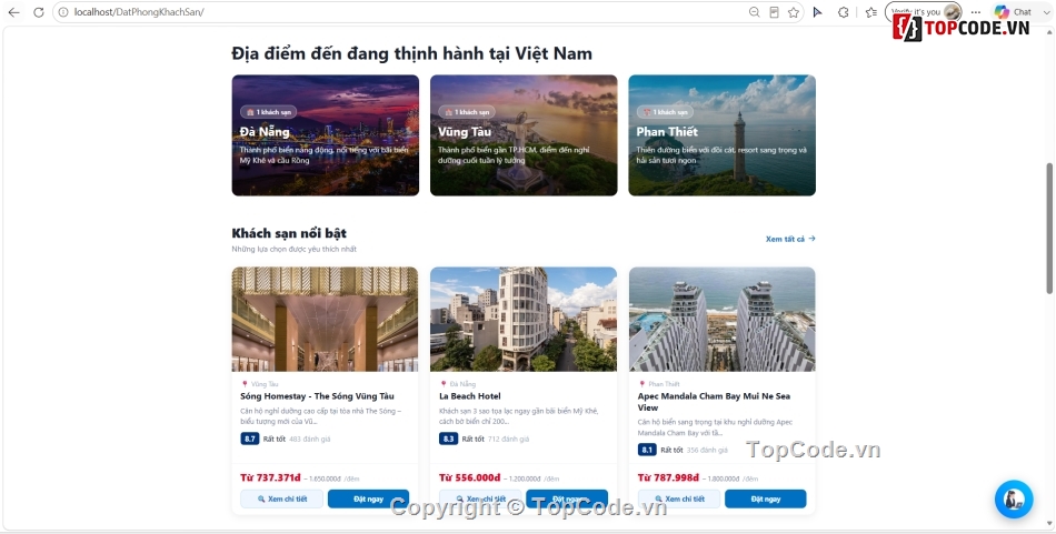 đặt phòng khách sạn,PHP MySQL,VNPay MoMo,đồ án tốt nghiệp,website khách sạn,booking hotel PHP