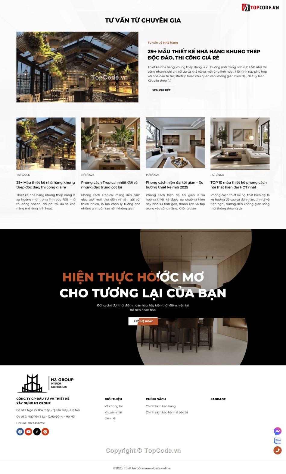 thiết kế nội thất,Website thiết kế nội thất,Web dịch vụ,langding page nội thất,nội hất