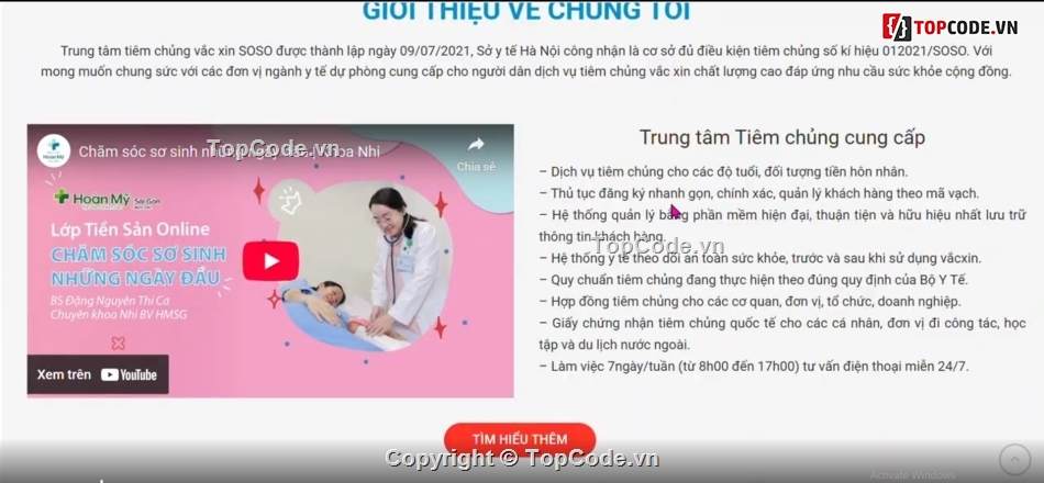 Source code web,website tiêm chủng,code website y tế,website bán hàng,website bác sĩ,website phòng khám