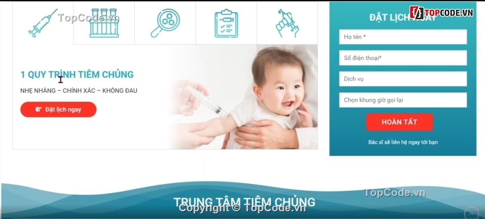 Source code web,website tiêm chủng,code website y tế,website bán hàng,website bác sĩ,website phòng khám