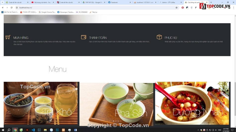 giao diện đẹp,đầy đủ chức năng,bán trà
