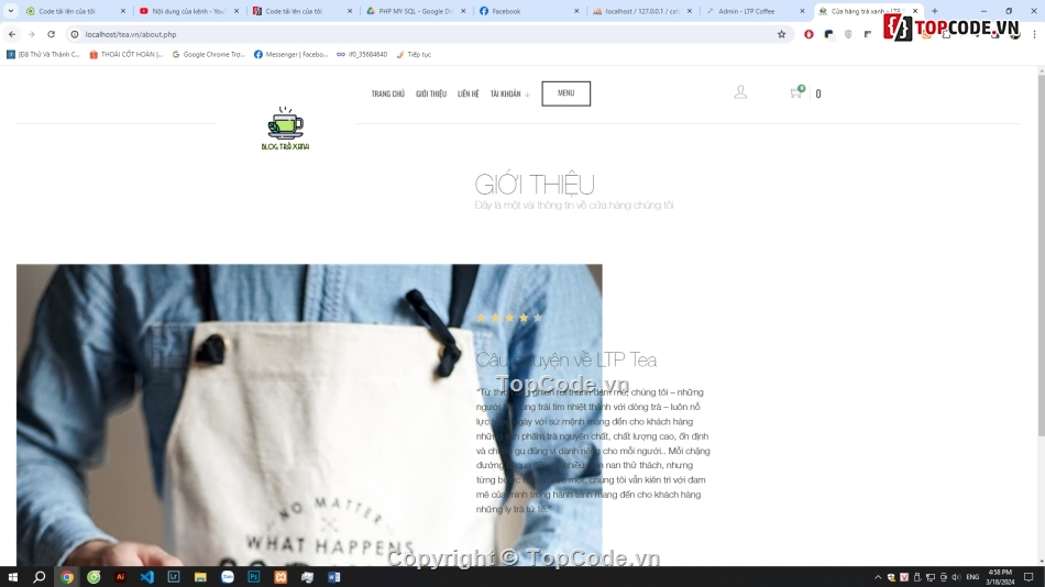 giao diện đẹp,đầy đủ chức năng,bán trà