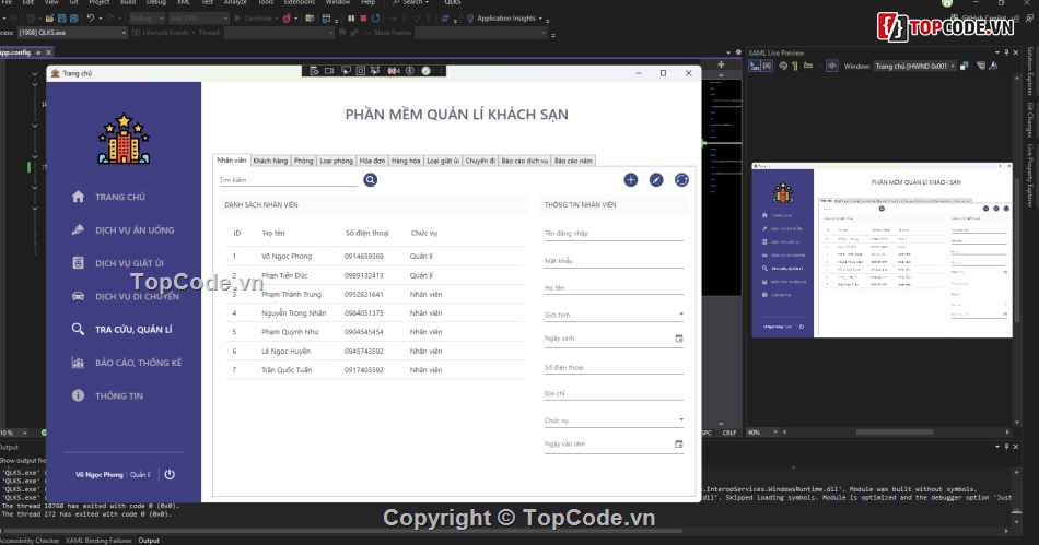 Website quản lý,quản lý,Website khách sạn