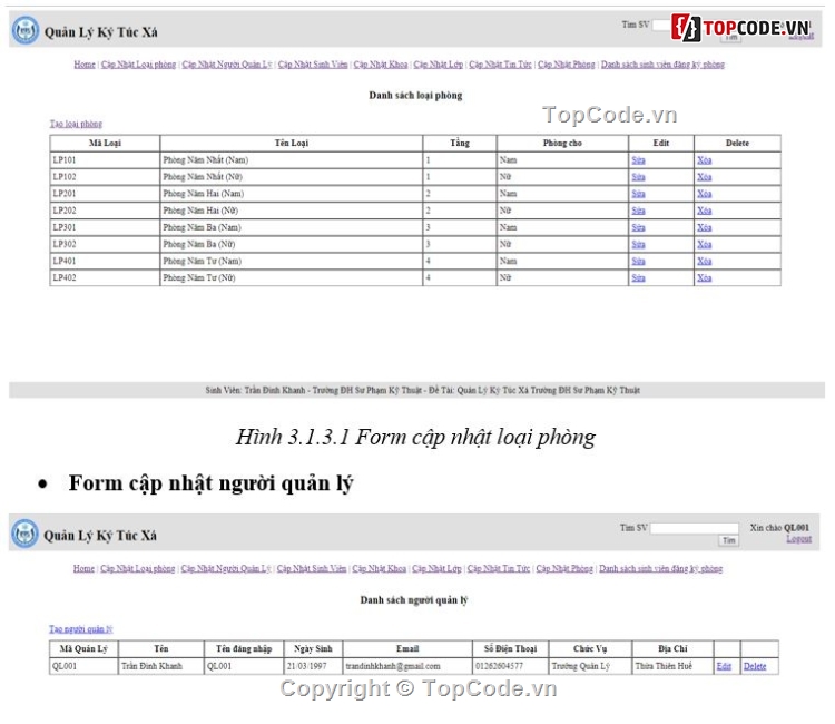 Website Quản lý kí túc xá,Website quản lý,Web quản lý KTX,quản lý ký túc xá Java