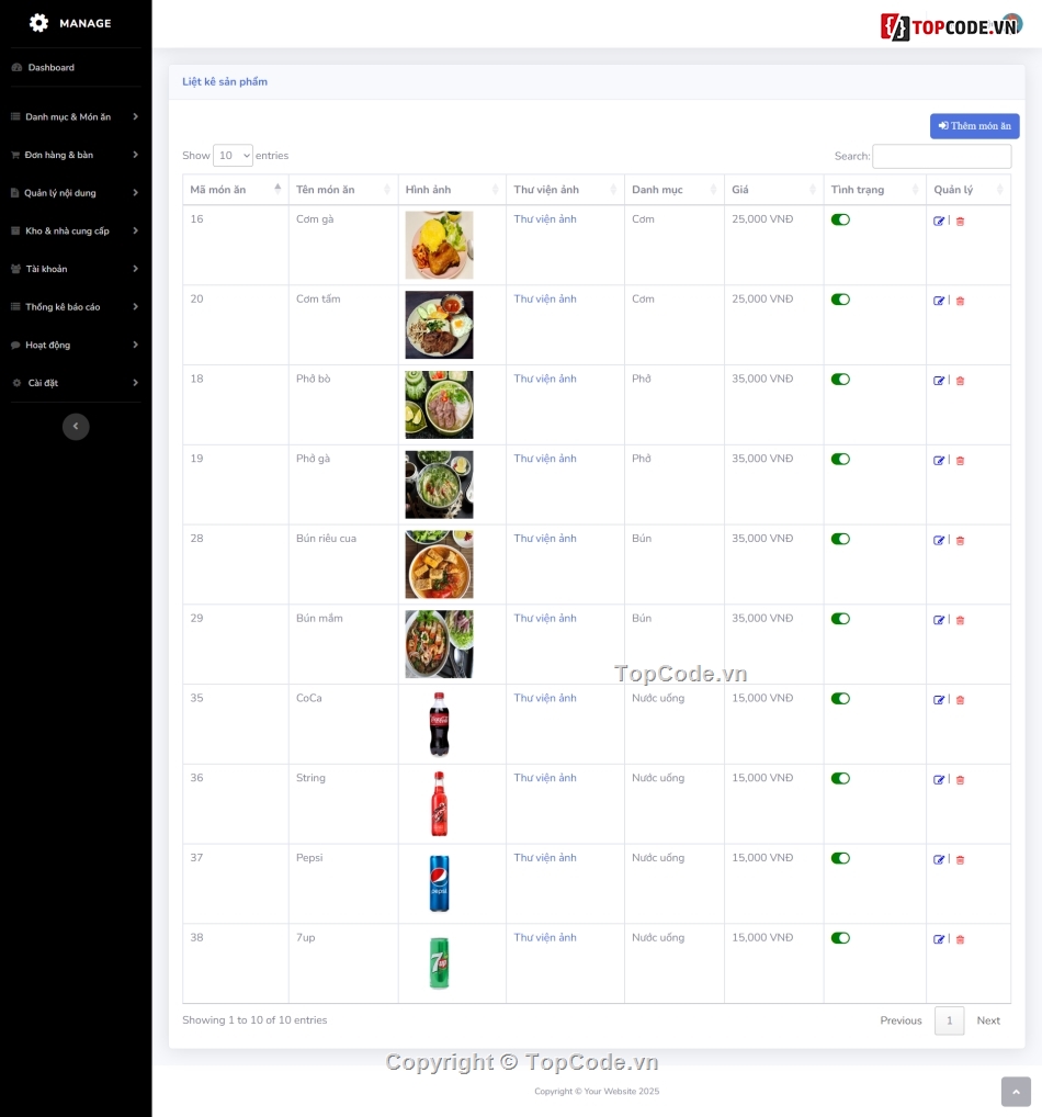 Quản lý nhà hàng,Phần mềm quản lý,manager restaurant,nhà hàng,Laravel,Mysql