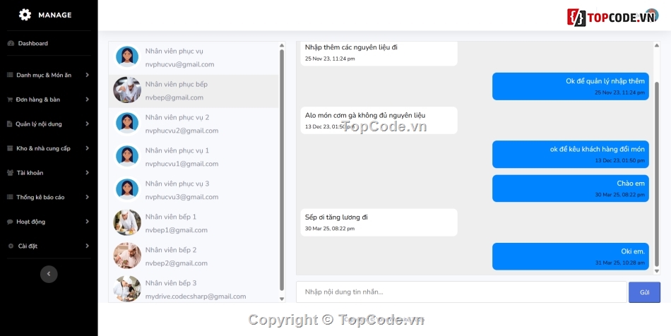 Quản lý nhà hàng,Phần mềm quản lý,manager restaurant,nhà hàng,Laravel,Mysql