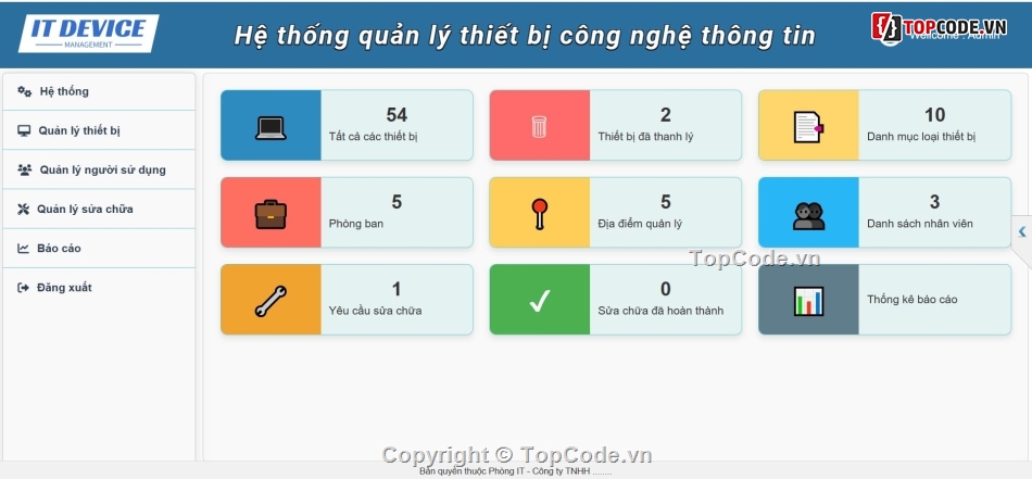 Quản lý thiết bị IT,IT Device Management,ASP.NET,Quản lý thiết bị công nghệ thông tin