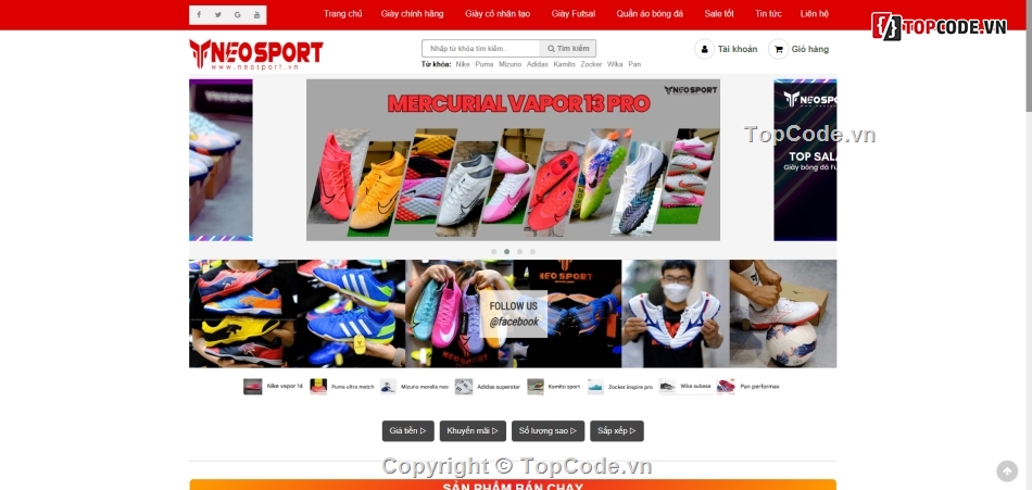 website bán giày thể thao đẹp,Website bán đồ thể thao,web bán giày thể thao