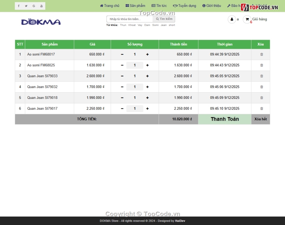 Website shop thời trang nam nữ,Website shop quan ao Full CSDL Trang Admin,Website ban hang online chuan seo,Website shop thoi trang nam nu full trang quan tri