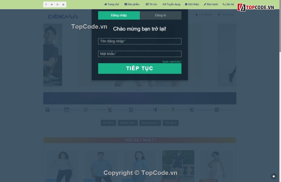 Website shop thời trang nam nữ,Website shop quan ao Full CSDL Trang Admin,Website ban hang online chuan seo,Website shop thoi trang nam nu full trang quan tri