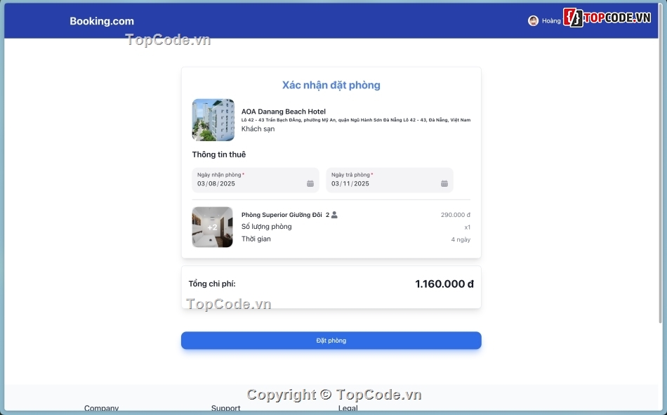 web homestay,code đặt phòng khách sạn,Source code hệ thống đặt phòng nhà nghỉ
