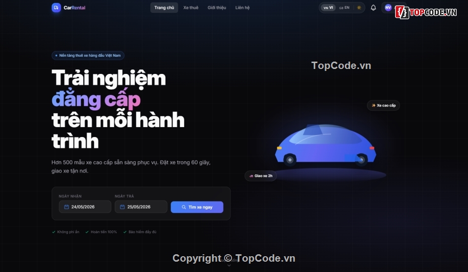 Laravel,báo cáo,tham khảo,Js,Website thuê xe