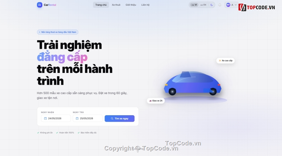 Laravel,báo cáo,tham khảo,Js,Website thuê xe