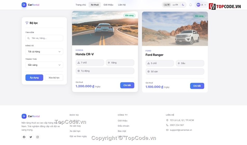 Laravel,báo cáo,tham khảo,Js,Website thuê xe