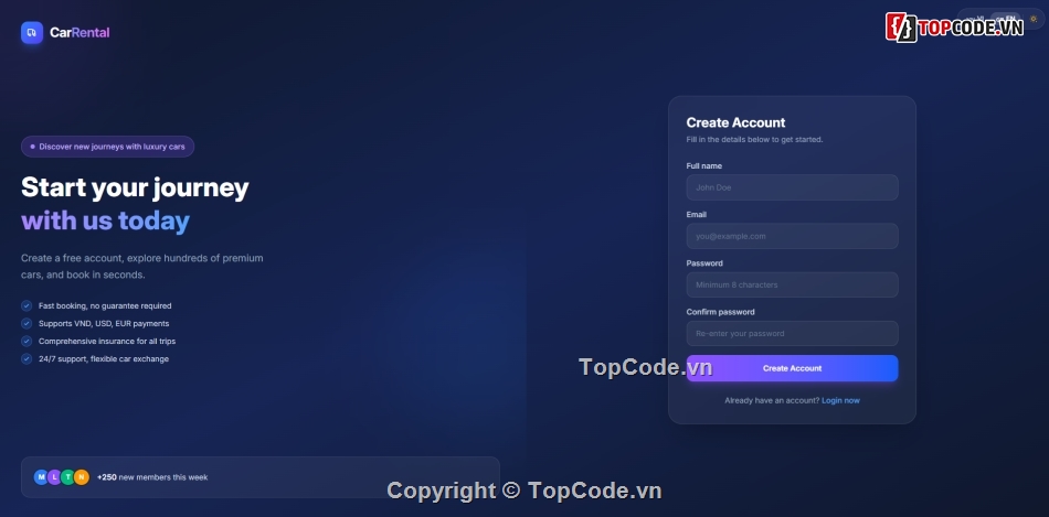 Laravel,báo cáo,tham khảo,Js,Website thuê xe