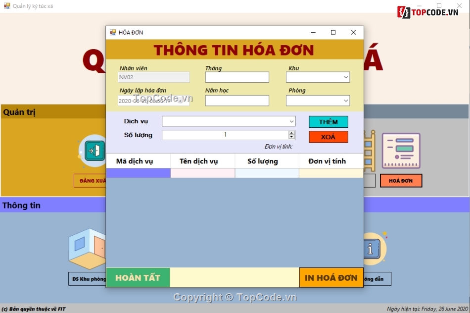 win form C#,SQL,Kí túc xá,Sinh viên,Báo cáo