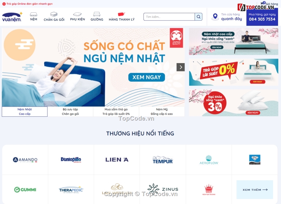 code web bán chăn ga gối nệm,web bán nệm chuẩn seo,chăn ga gối nệm