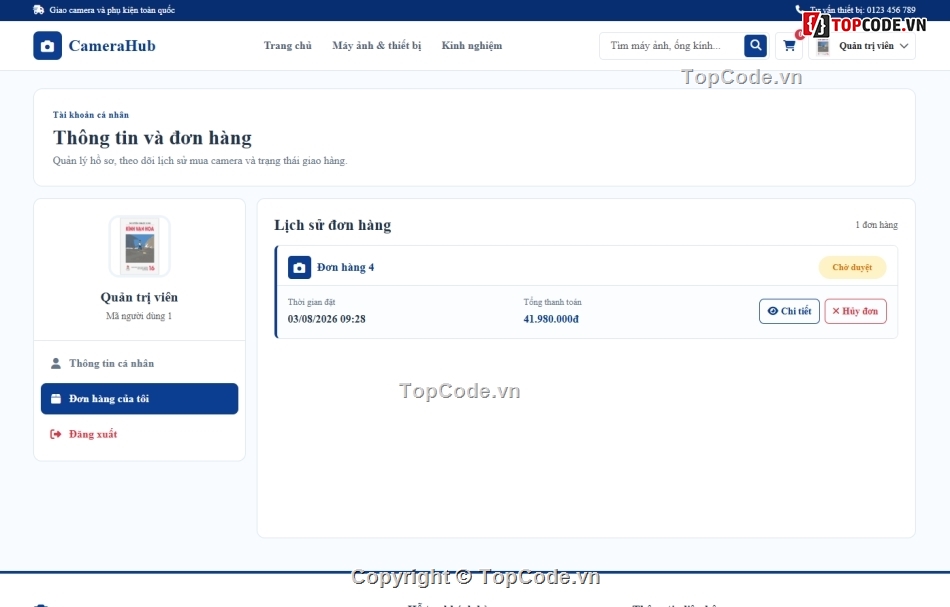 website,bán website,web bán máy ảnh