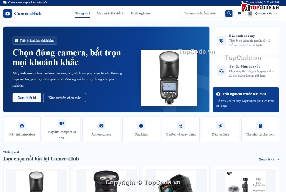 website,bán website,web bán máy ảnh