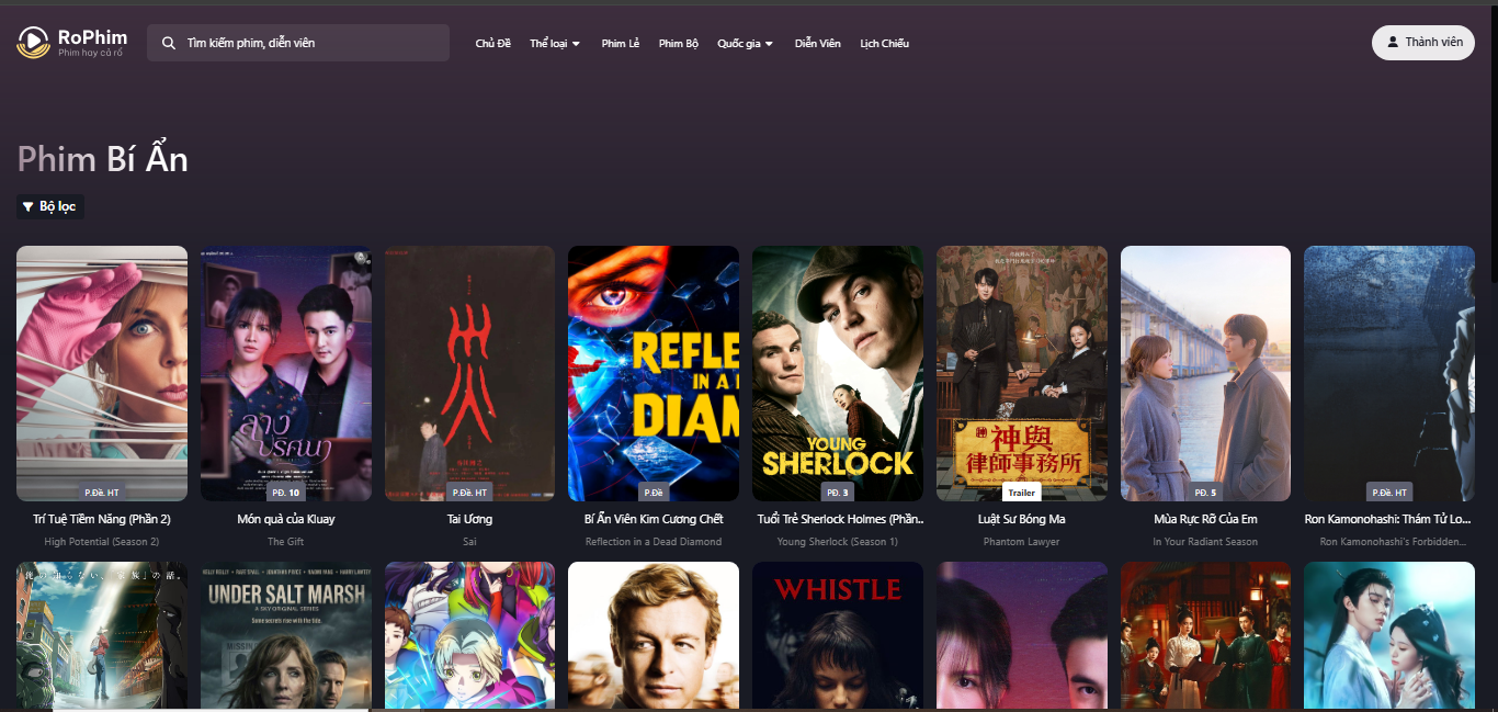 Web xem phim,giao diện đẹp,wordpress,giao diện wordpress,wordpress đẹp,rophim
