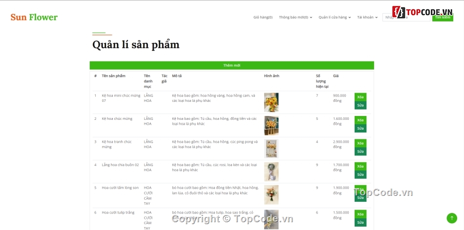 Web bán hoa,full báo cáo,full chức năng,Code đồ án,Web bán hoa tươi