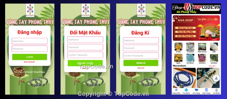 đồ án android,phong thủy,App bán hàng android,App bán đồ phong thủy android