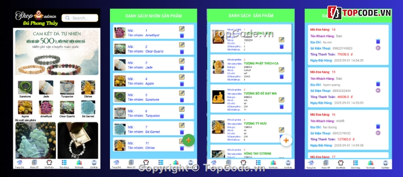 đồ án android,phong thủy,App bán hàng android,App bán đồ phong thủy android