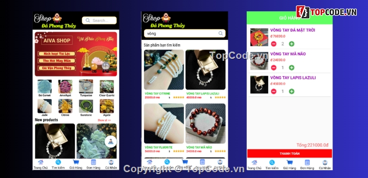 đồ án android,phong thủy,App bán hàng android,App bán đồ phong thủy android