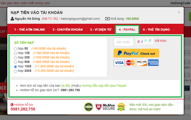 Hướng dẫn nạp tiền vào tài khoản Hướng dẫn nạp tiền, nạp tiền topcode, nạp tiền vào tài khoản, nạp tiền