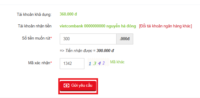 Hướng dẫn rút tiền cho người bán, rút tiền trên topcode.vn, Hướng dẫn rút tiền, Rút tiền Topcode.vn