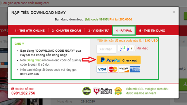 Hướng dẫn tải code có phí Hướng dẫn tải code, Tải code có phí trên Topcode.vn, Tải code Topcode.vn, Mua code có phí